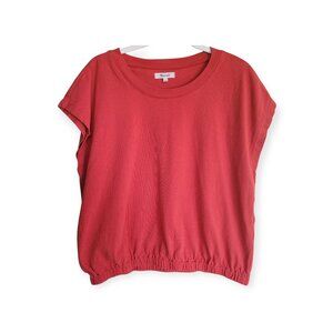Madewell 100% Cotton Oversized Muscle Tee L in burnt orange EUC